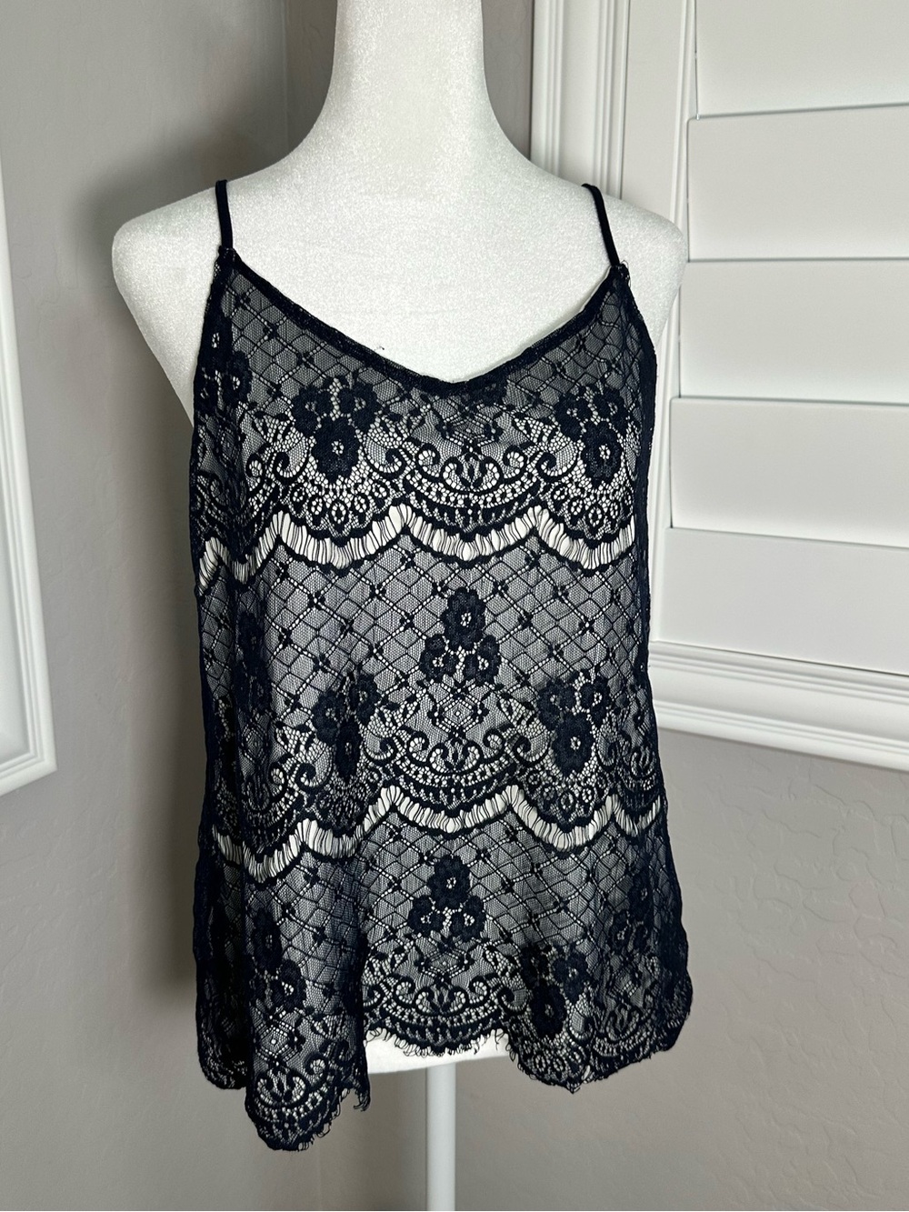 Navy Lace Camisole Top - Women